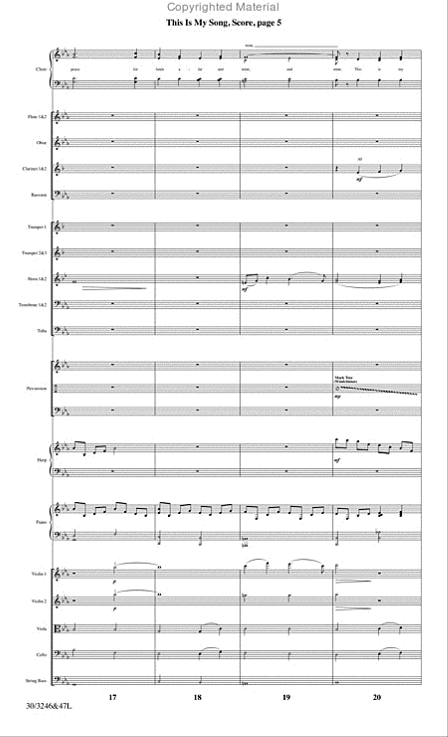 This Is My Song - Orchestral Score and Parts Choir scores gallery preview page 8