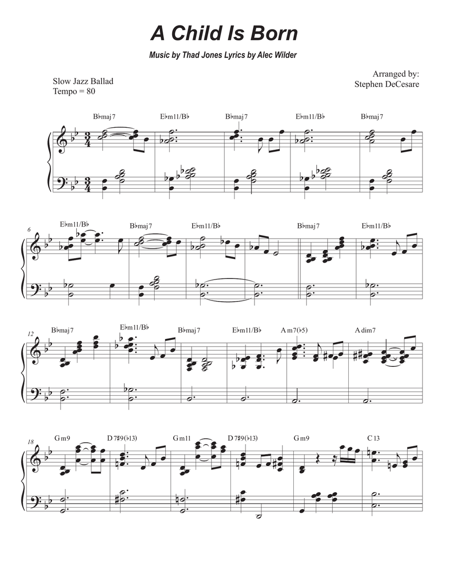 A Child Is Born A Child Is Born Trumpet Solo scores gallery preview page 5
