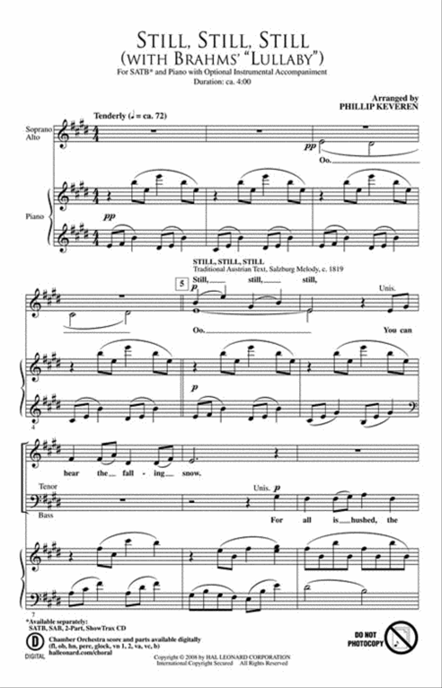 Still, Still, Still (with Brahms' “Lullaby”) Choir scores gallery preview page 2