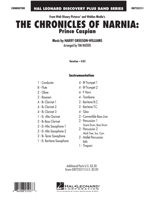 Book cover for The Chronicles Of Narnia: Prince Caspian - Full Score