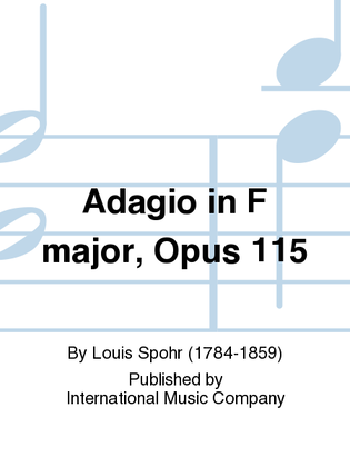 Book cover for Adagio In F Major, Opus 115
