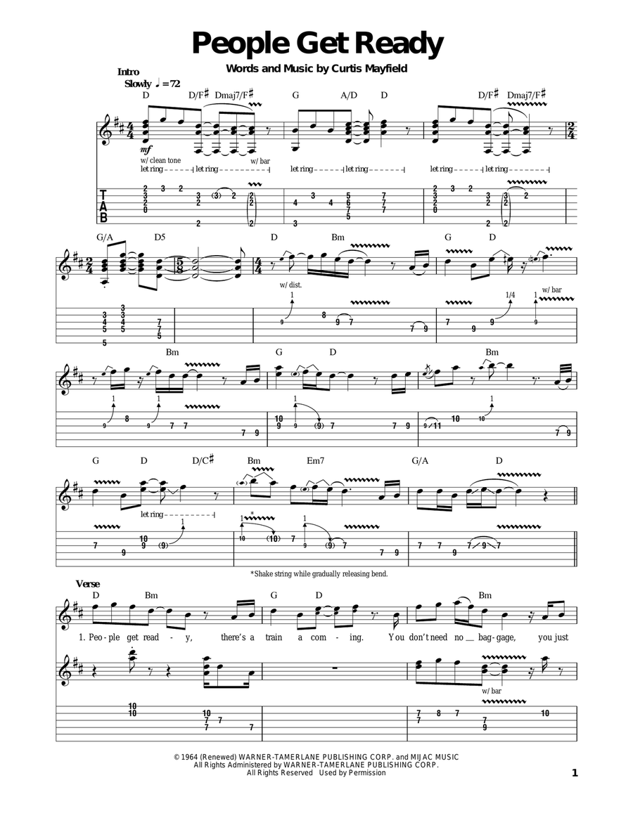 People Get Ready People Get Ready Electric Guitar scores gallery preview page 1