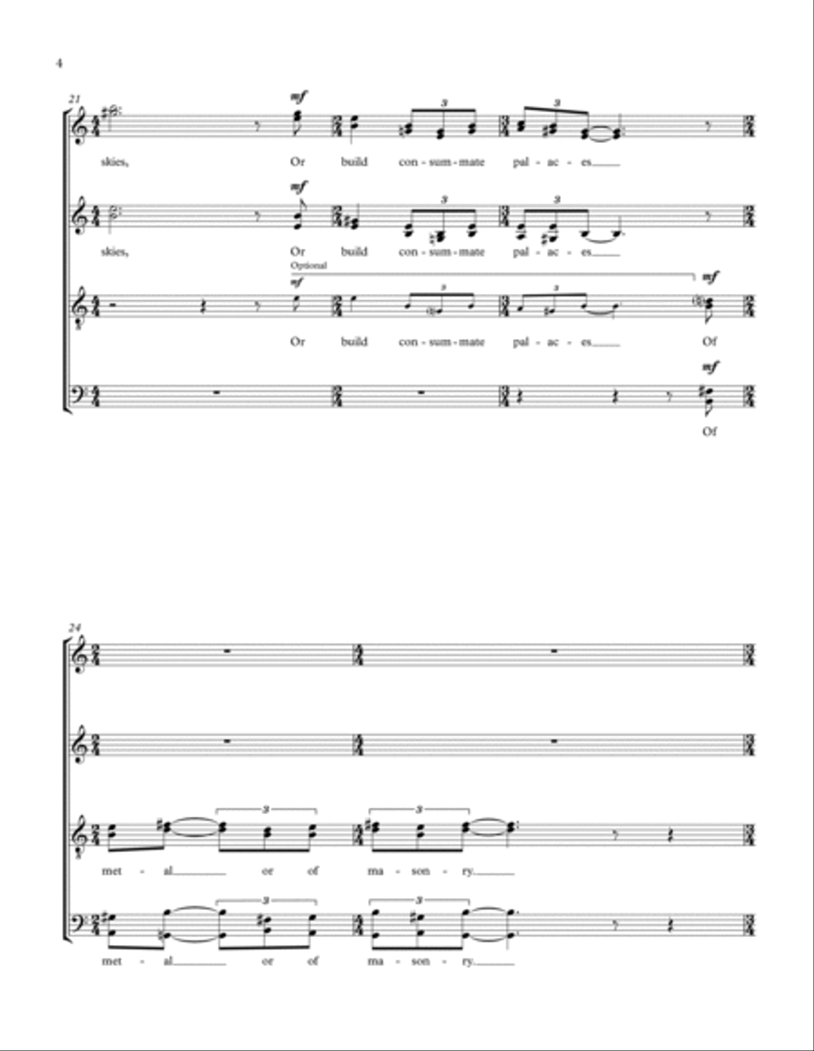 To a Poet a Thousand Years Hence 4-Part scores gallery preview page 6