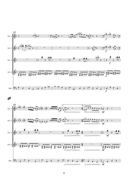 BABY ELEPHANT WALK (Film) | Accordion orchestra (Score and Parts) image number null