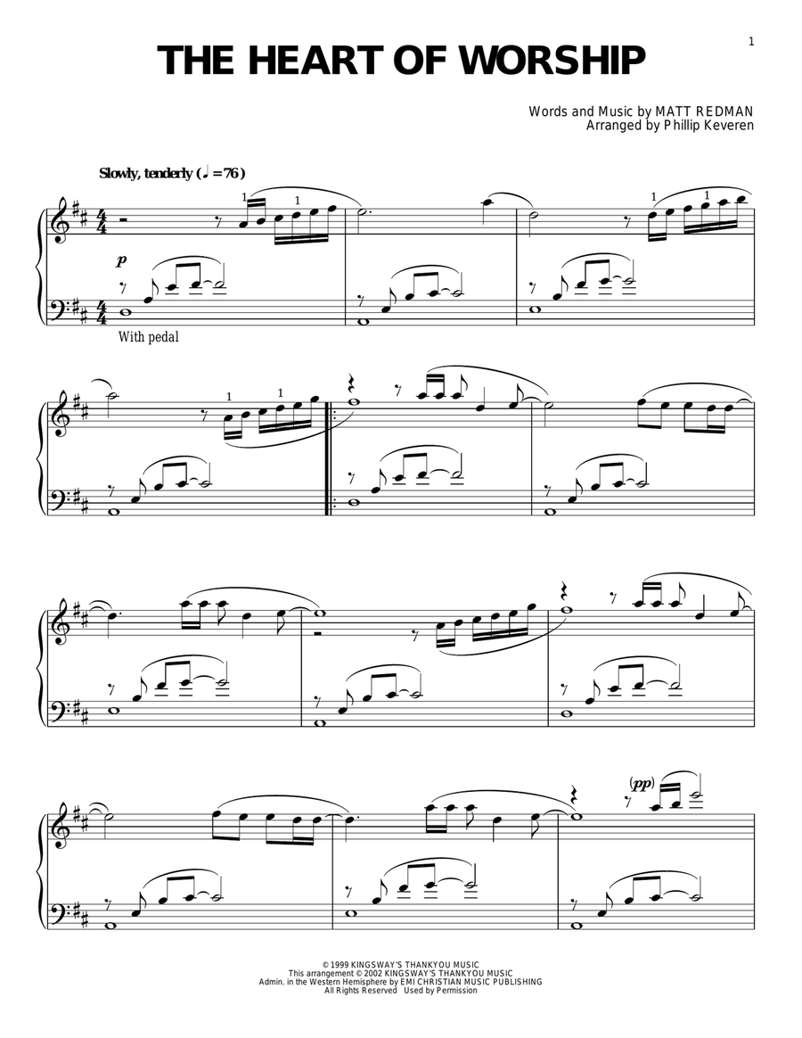 The Heart Of Worship (arr. Phillip Keveren) Piano Solo scores gallery preview page 1