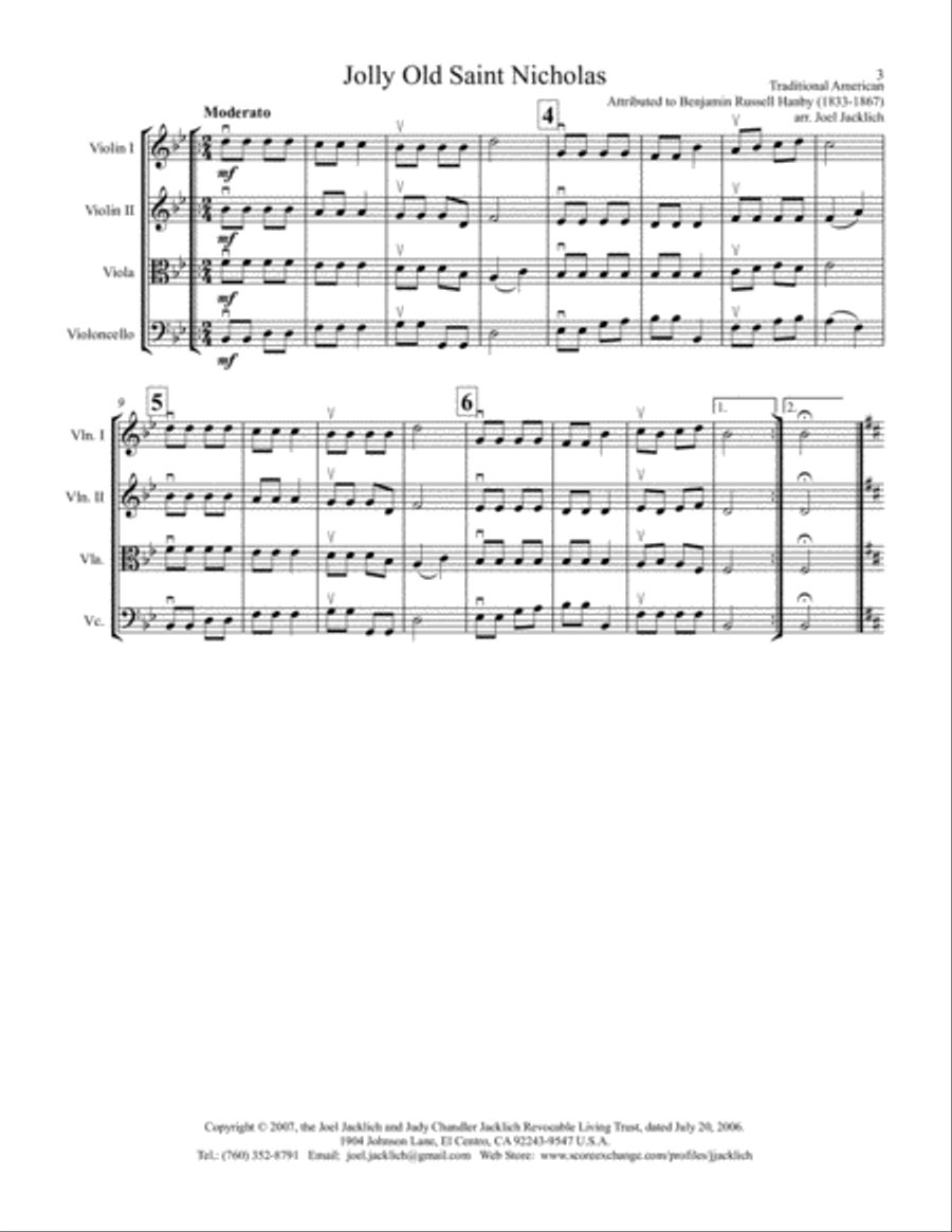 The Big Book of Christmas Carols for String Quartet, Vol. II String Quartet scores gallery preview page 3