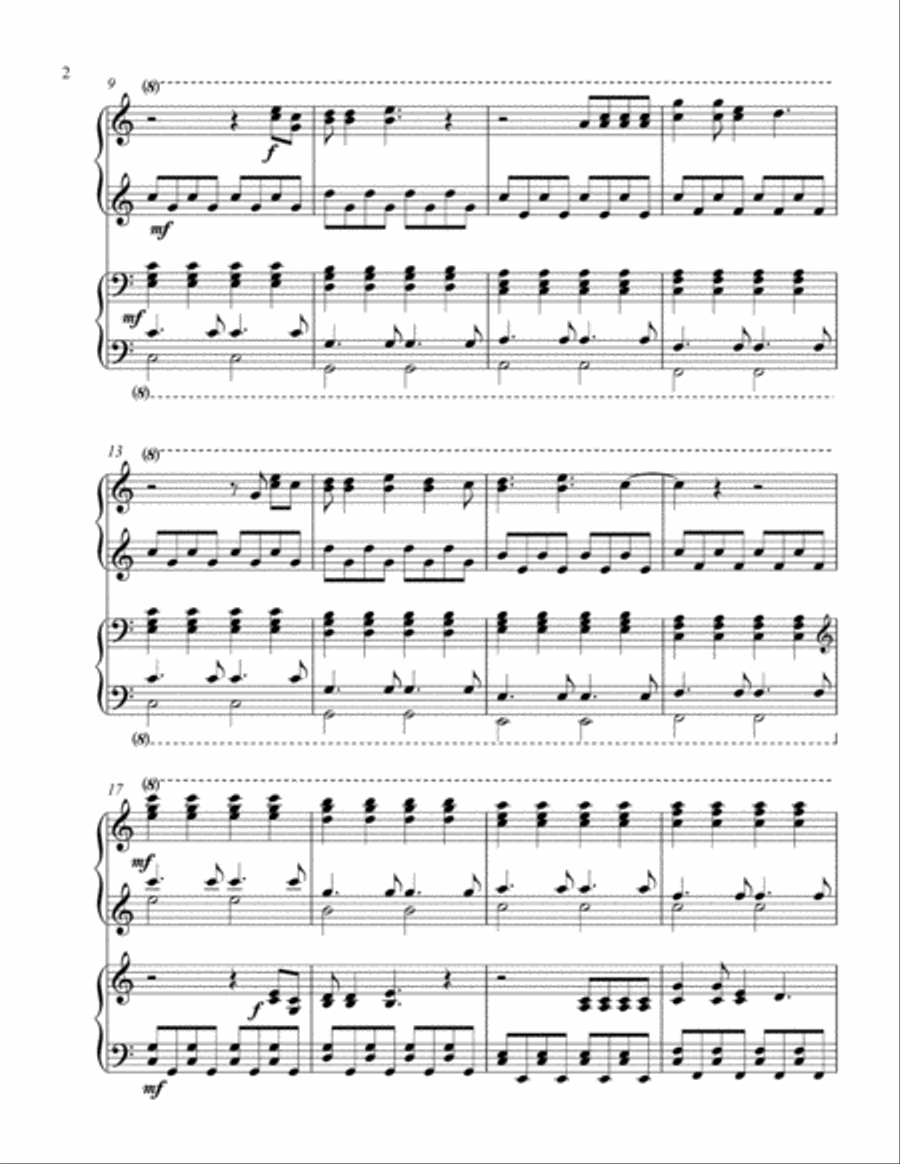 Don't Stop Believin' 1 Piano, 4-Hands scores gallery preview page 3