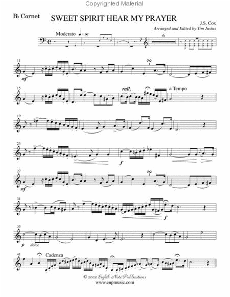 Sweet Spirit Hear My Prayer Small Ensemble scores gallery preview page 2