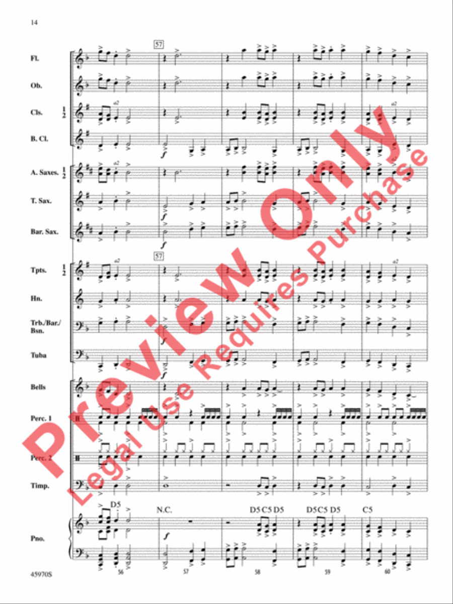 Shadow Warriors Concert Band scores gallery preview page 15