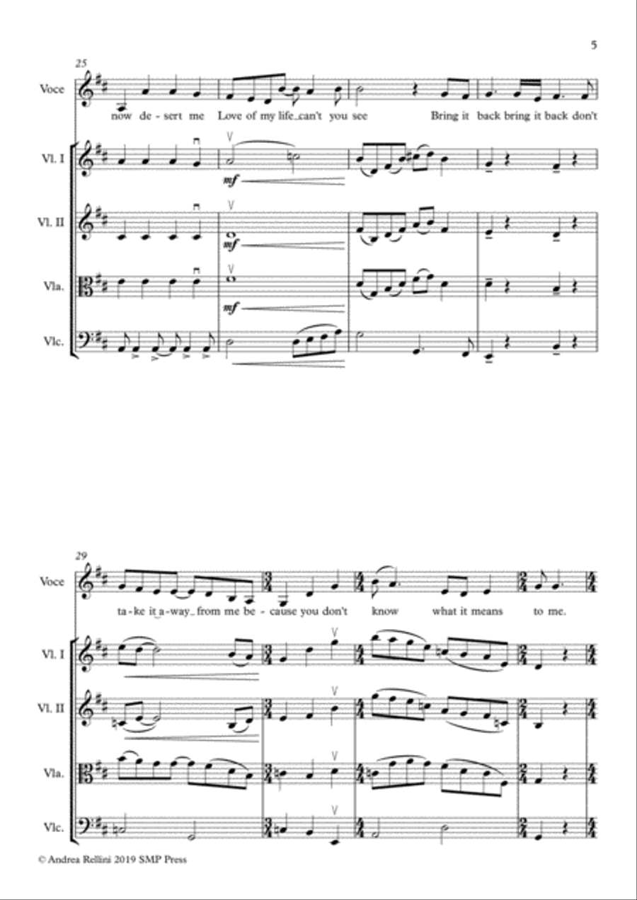 Love Of My Life Chamber Orchestra scores gallery preview page 5