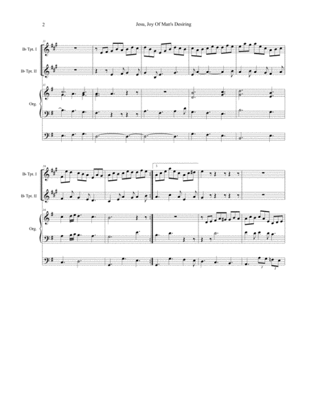 Jesu, Joy Of Man's Desiring (Duet for Bb-Trumpet and Organ) image number null
