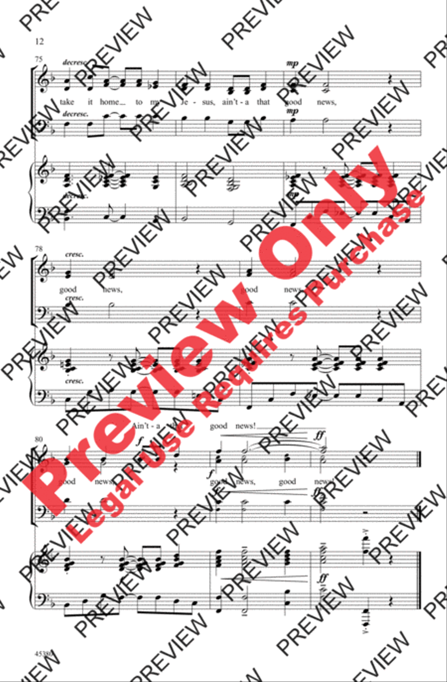 Ain't-a That Good, Good News! 3-Part scores gallery preview page 12