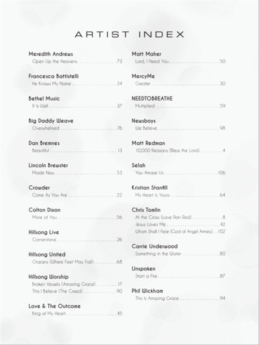 2015 Modern Christian Hits -- The Acoustic Covers Acoustic Guitar scores gallery preview page 2