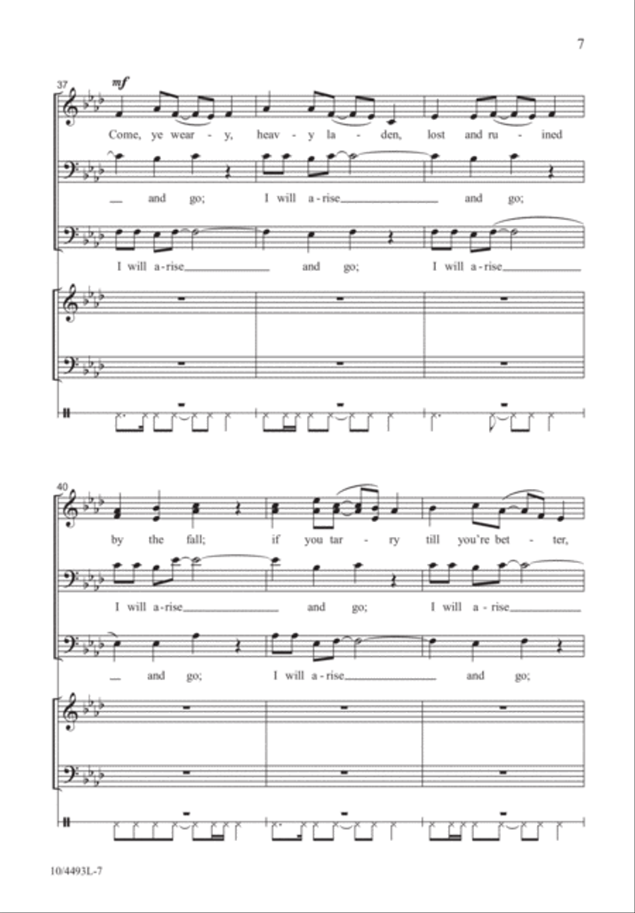 Come, Ye Sinners, Poor and Needy 4-Part scores gallery preview page 7