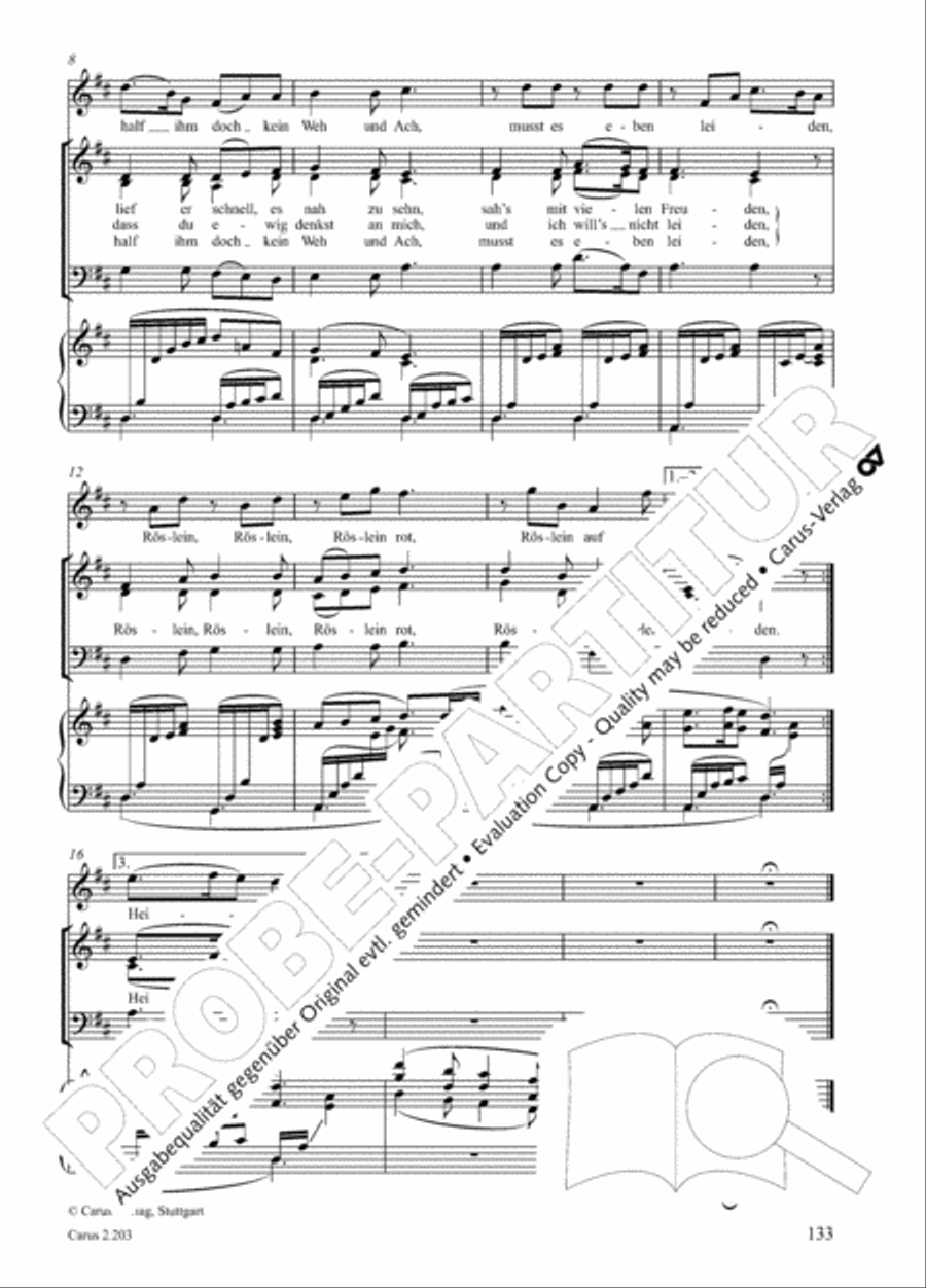 Loreley. Folk songs for choir (Loreley. Volkslieder fur Chor) Choir scores gallery preview page 136