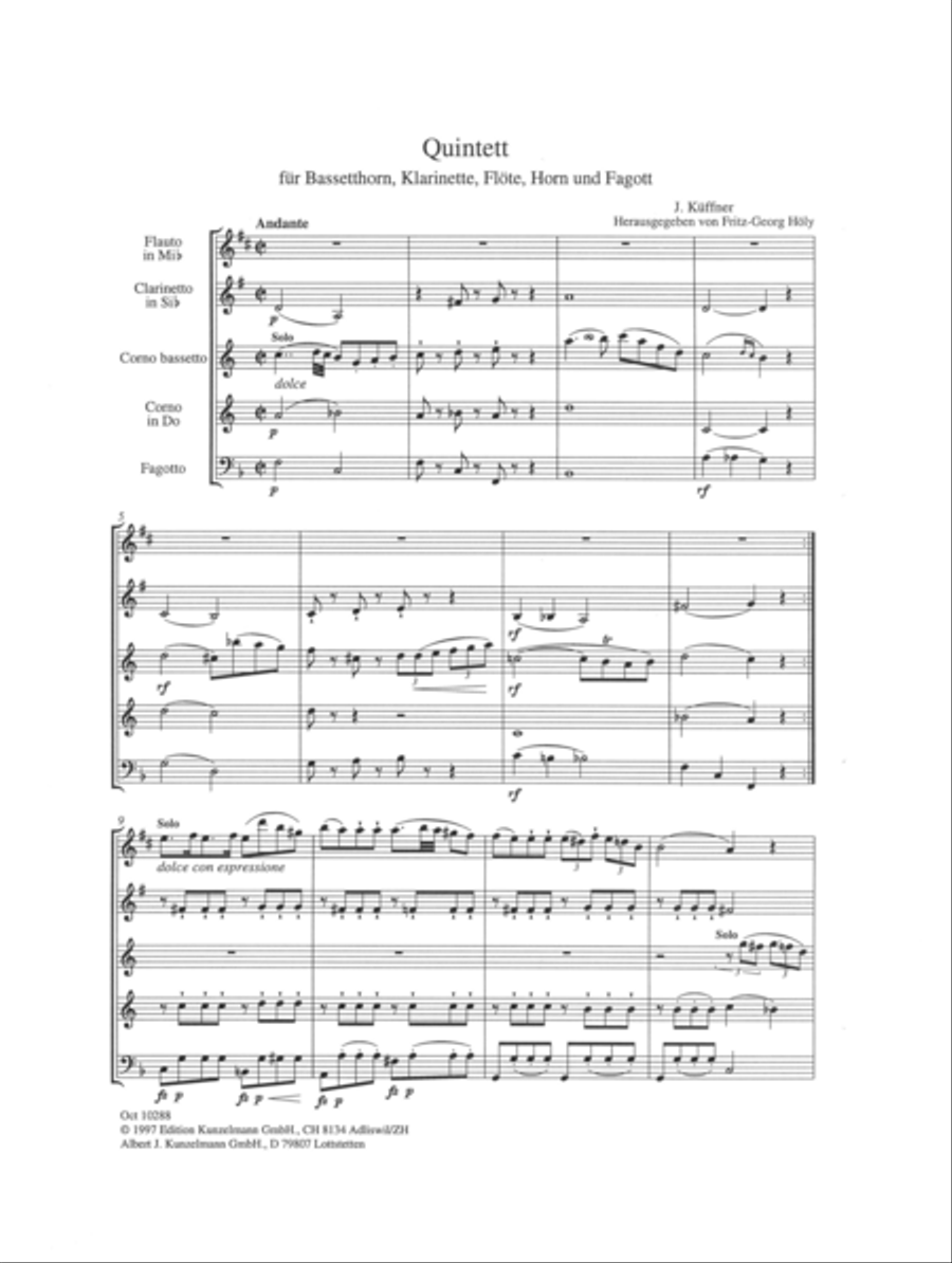 Quintet Quintet Set of Parts scores gallery preview page 2