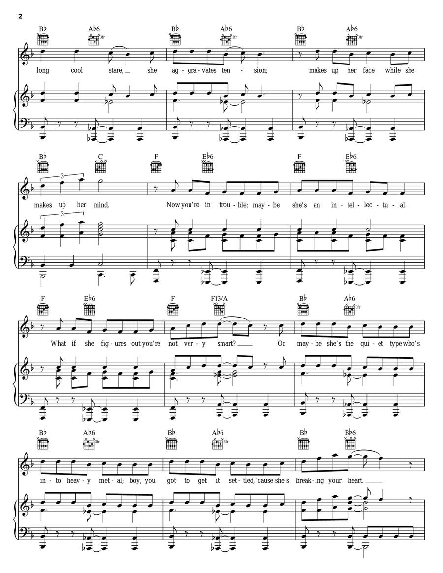 Modern Woman Modern Woman Piano, Vocal, Guitar scores gallery preview page 2