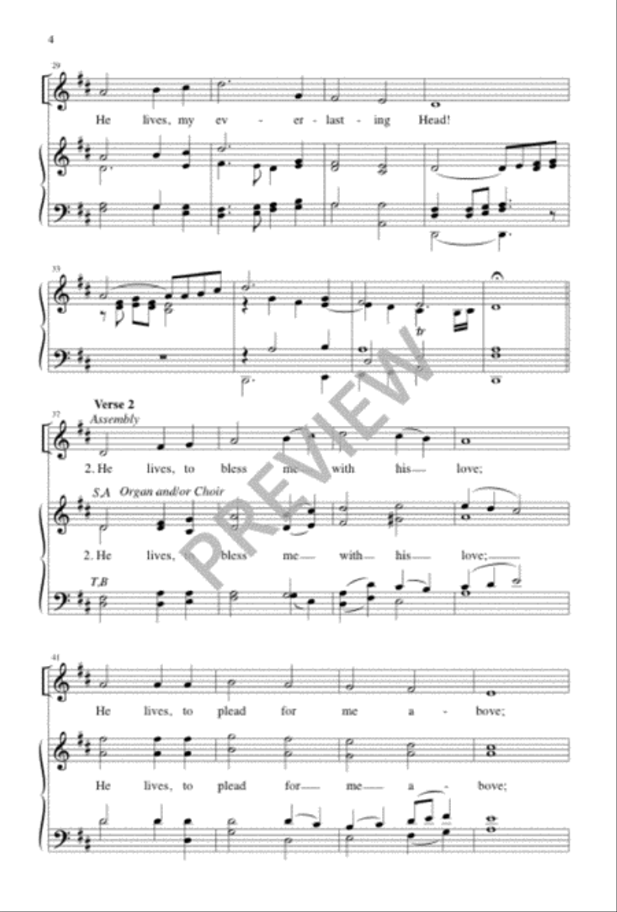 I Know That My Redeemer Lives 4-Part scores gallery preview page 4