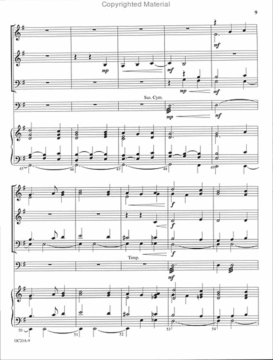 Praise and Adoration - full score and parts Horn scores gallery preview page 6
