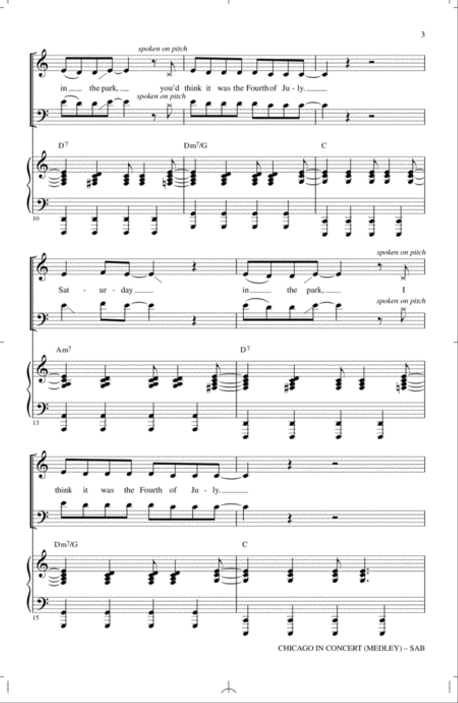 Chicago In Concert (Medley) 3-Part scores gallery preview page 2