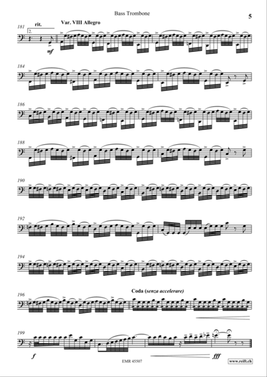 The Carnival Of Venice The Carnival Of Venice Trombone scores gallery preview page 6