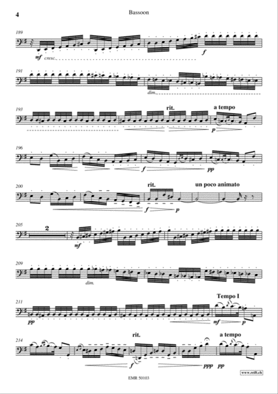 Variations On A Rococo Theme Bassoon Solo scores gallery preview page 5