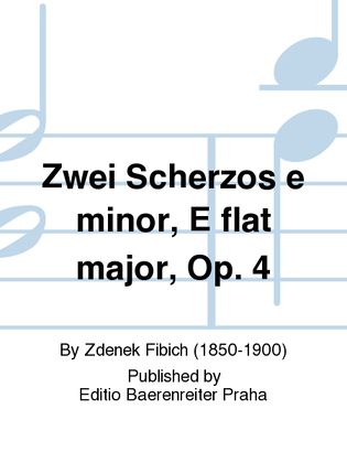 Book cover for Zwei Scherzos e-Moll, Es-Dur, op. 4