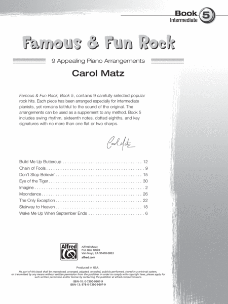 Famous & Fun Rock, Book 5