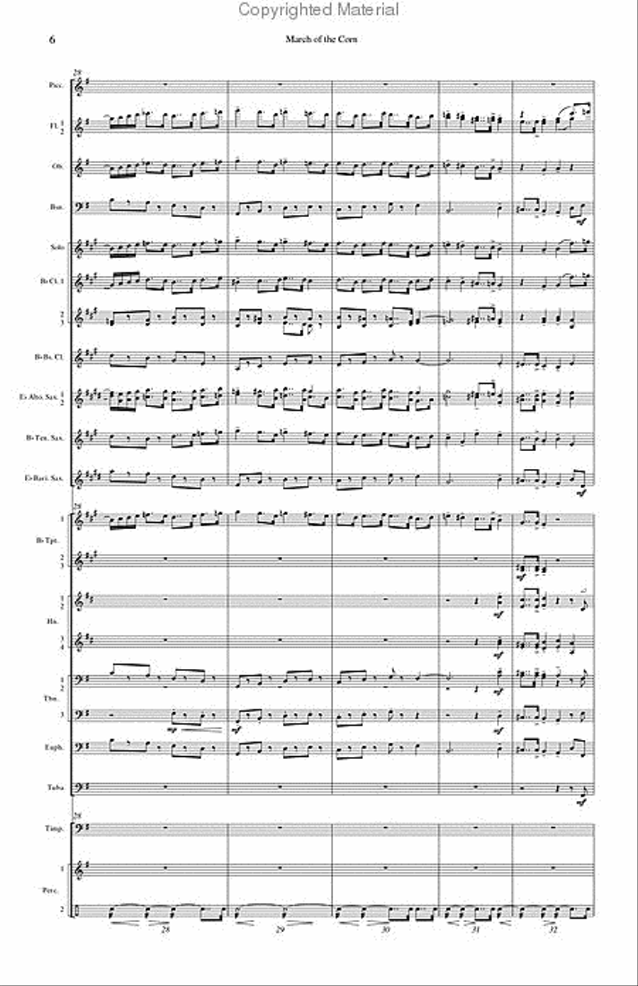March of the Corn Concert Band scores gallery preview page 8