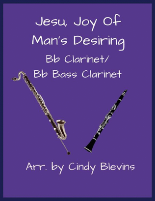 Book cover for Jesu, Joy Of Man's Desiring, Bb Clarinet and Bb Bass Clarinet Duet