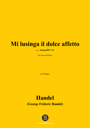 Book cover for Handel-Mi lusinga il dolce affetto,in D Major