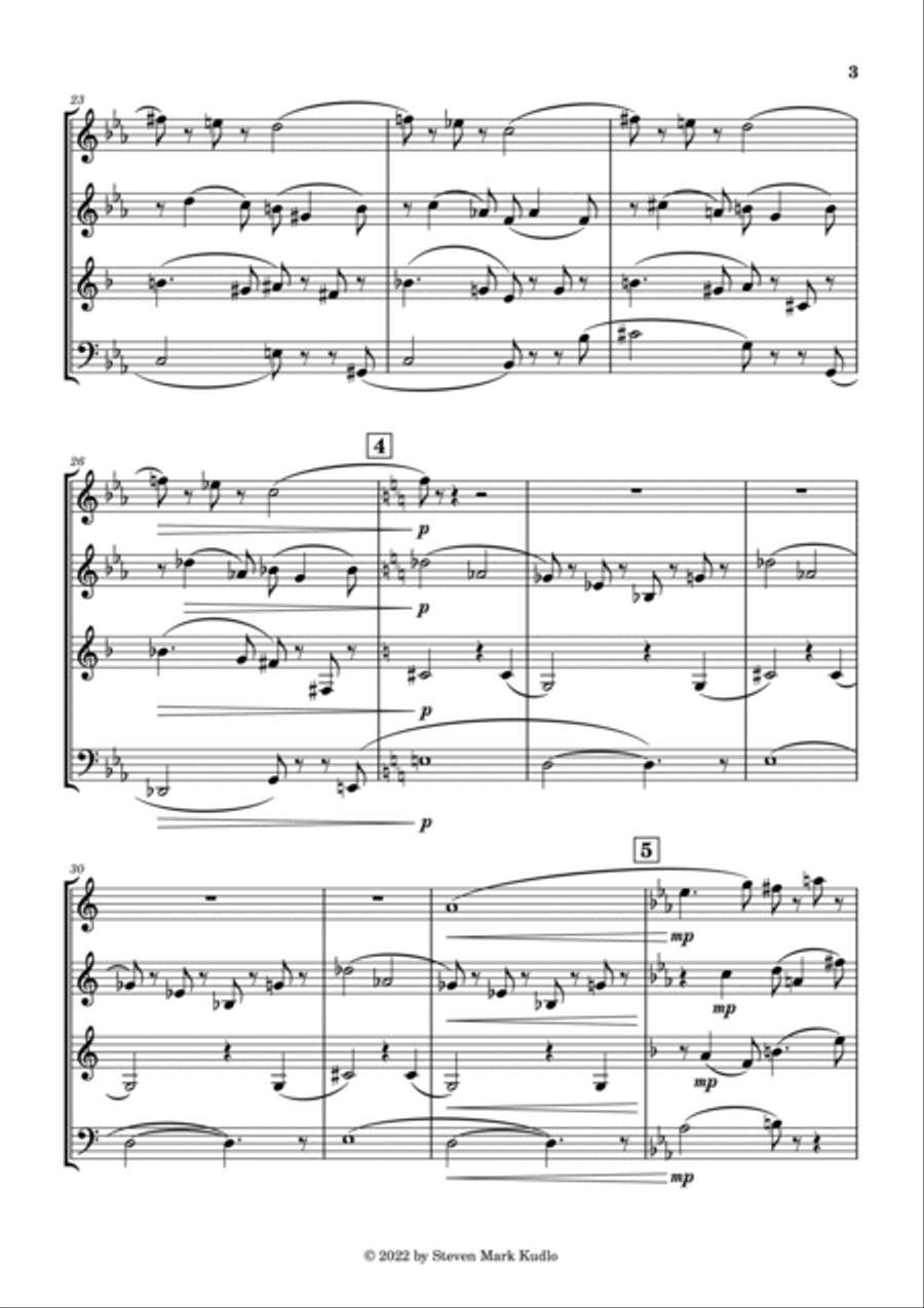Minimally Fantastic Suite for Woodwind Quartet No. 1 Woodwind Quartet scores gallery preview page 3