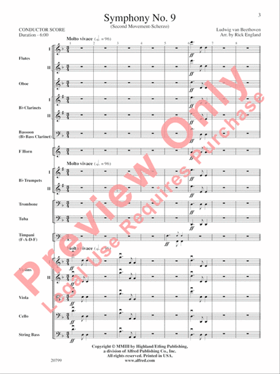 Symphony No. 9 Full Orchestra scores gallery preview page 4