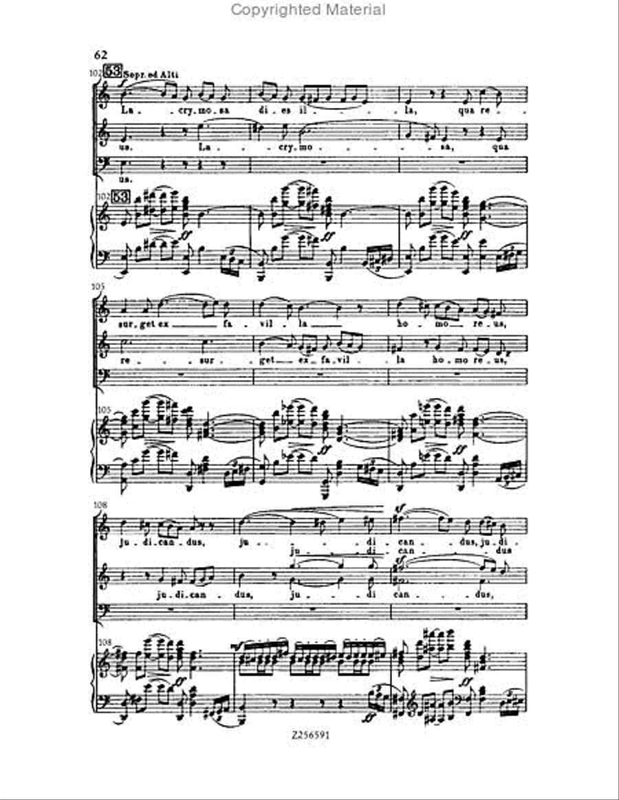 Grande Messe du Morts, H 75 Choir scores gallery preview page 62