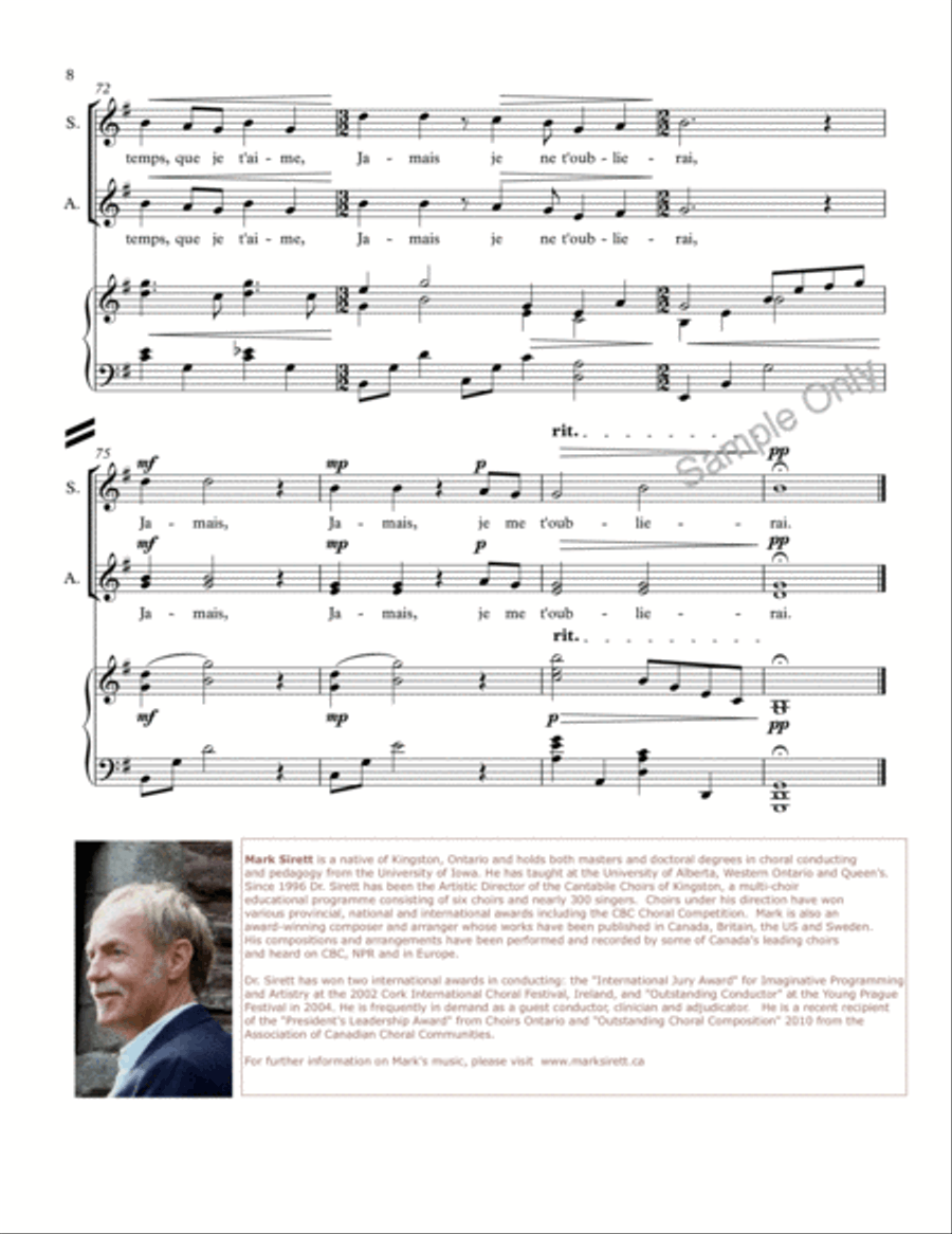 A La Claire Fontaine SA scores gallery preview page 8