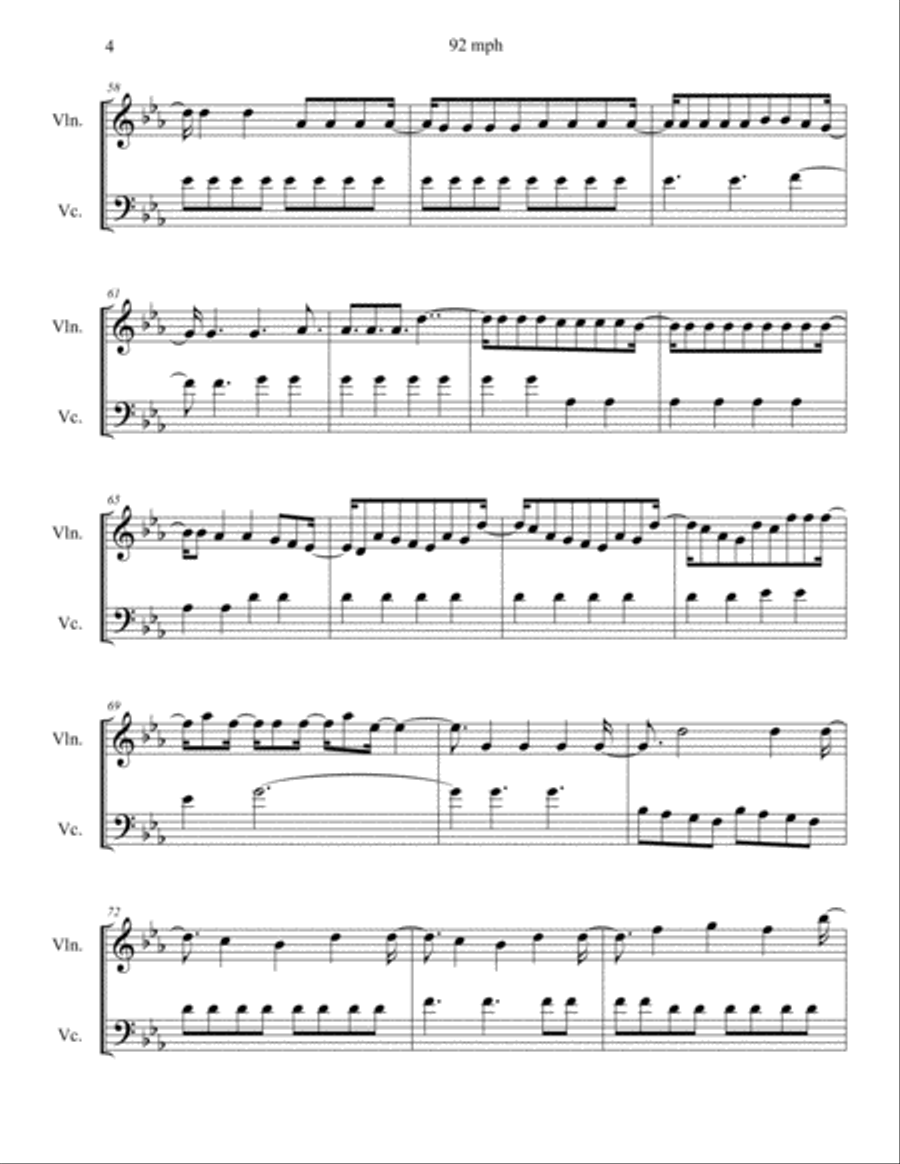 92 mph Small Ensemble scores gallery preview page 4