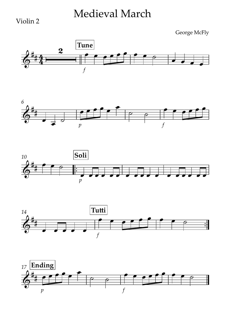 Medieval March Chamber Orchestra scores gallery preview page 5