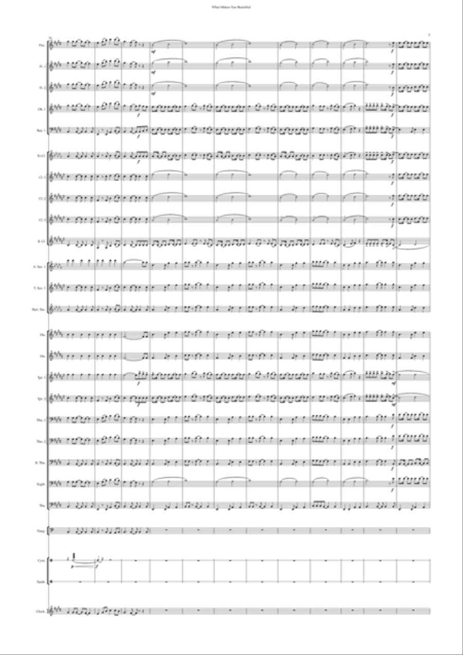 What Makes You Beautiful Concert Band scores gallery preview page 3