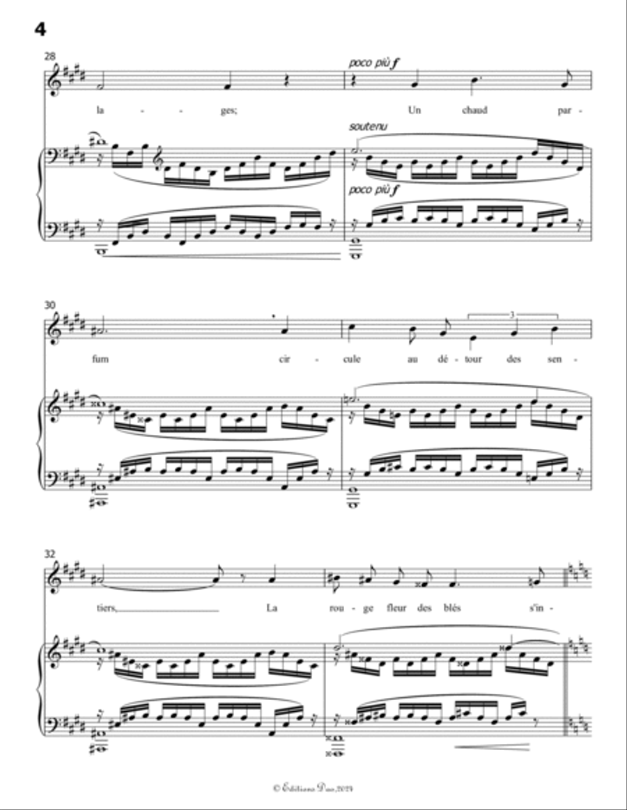 Phidylé, by Henri Duparc, in F Major Voice scores gallery preview page 6