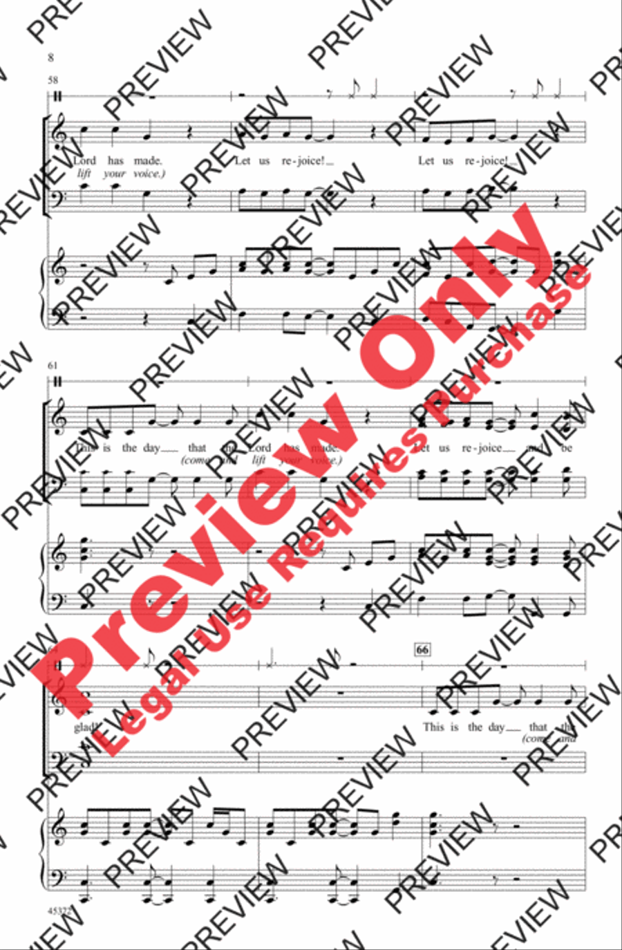 This Is the Day! 4-Part scores gallery preview page 8