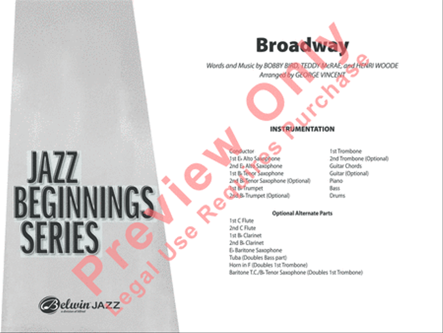 Broadway Jazz Ensemble scores gallery preview page 2
