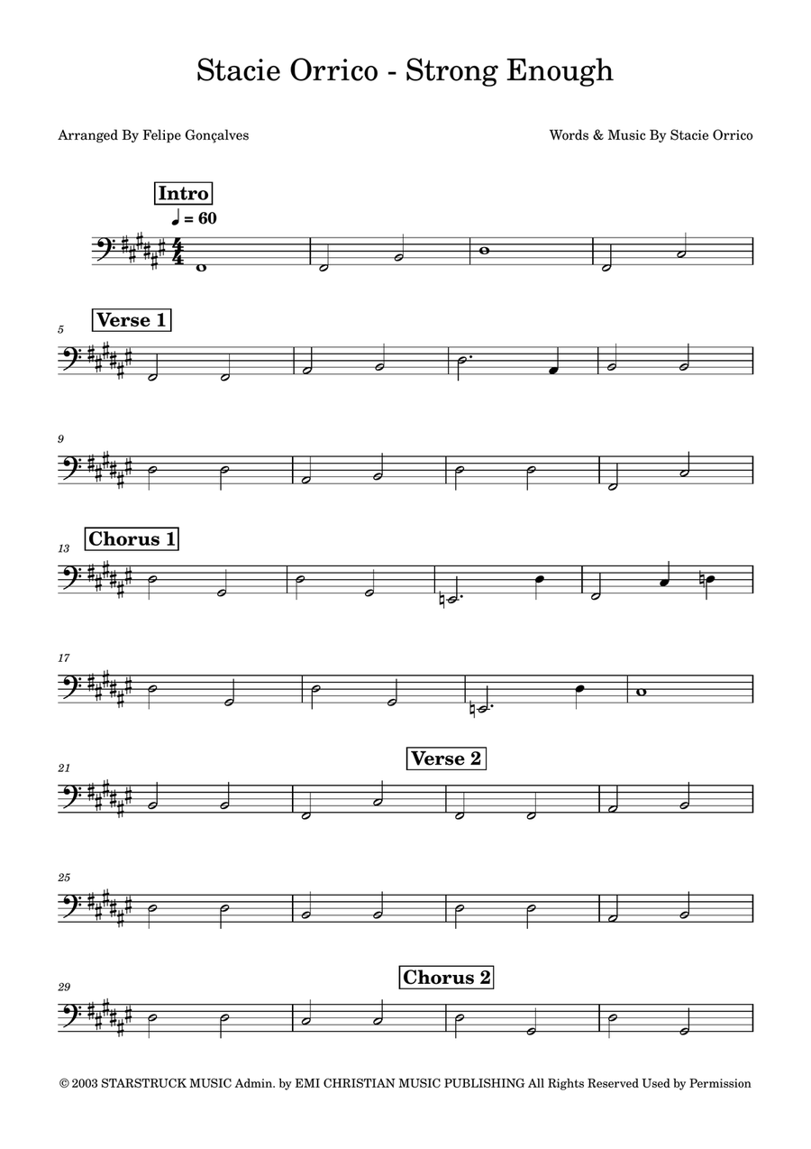Strong Enough Strong Enough Acoustic Guitar scores gallery preview page 1