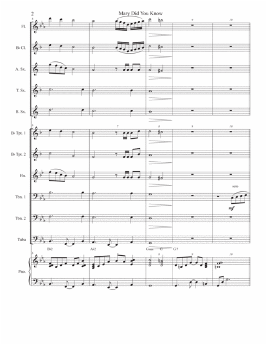Mary, Did You Know? Mary, Did You Know? Small Ensemble scores gallery preview page 2
