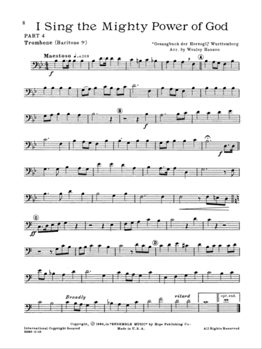 Ensemble Music for Church and School Baritone Horn scores gallery preview page 2