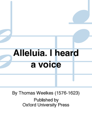 Book cover for Alleluia. I heard a voice