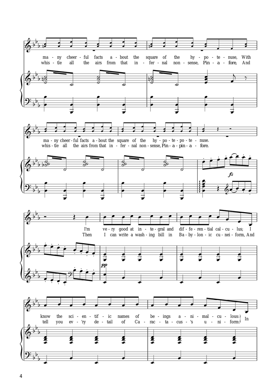 I Am The Very Model Of A Modern Major General (from The Pirates Of Penzance) Guitar scores gallery preview page 4