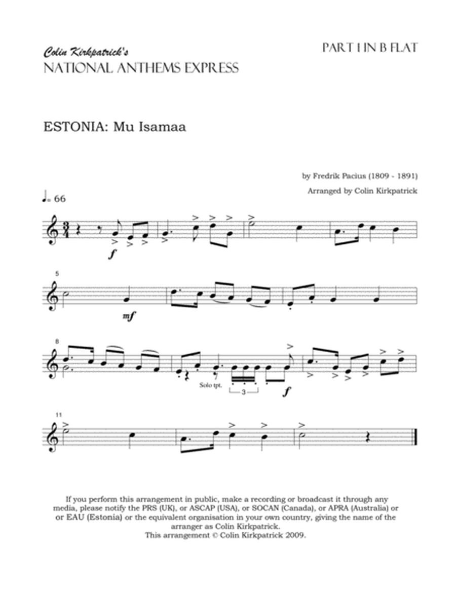 Estonia National Anthem: Mu Isamaa (My Fatherland) image number null