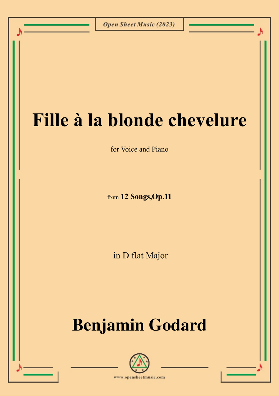 B. Godard-Fille à la blonde chevelure,in D flat Major