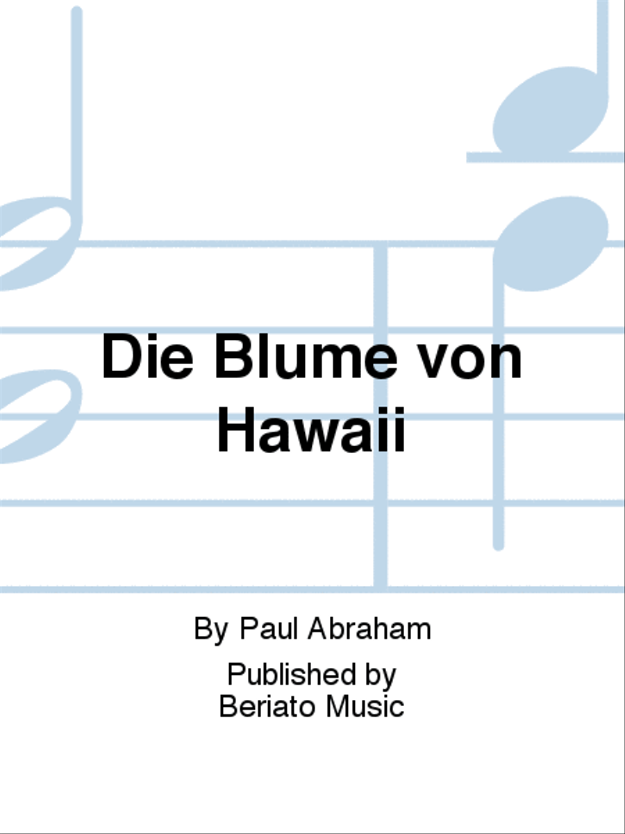 Die Blume von Hawaii Piano scores gallery preview page 1