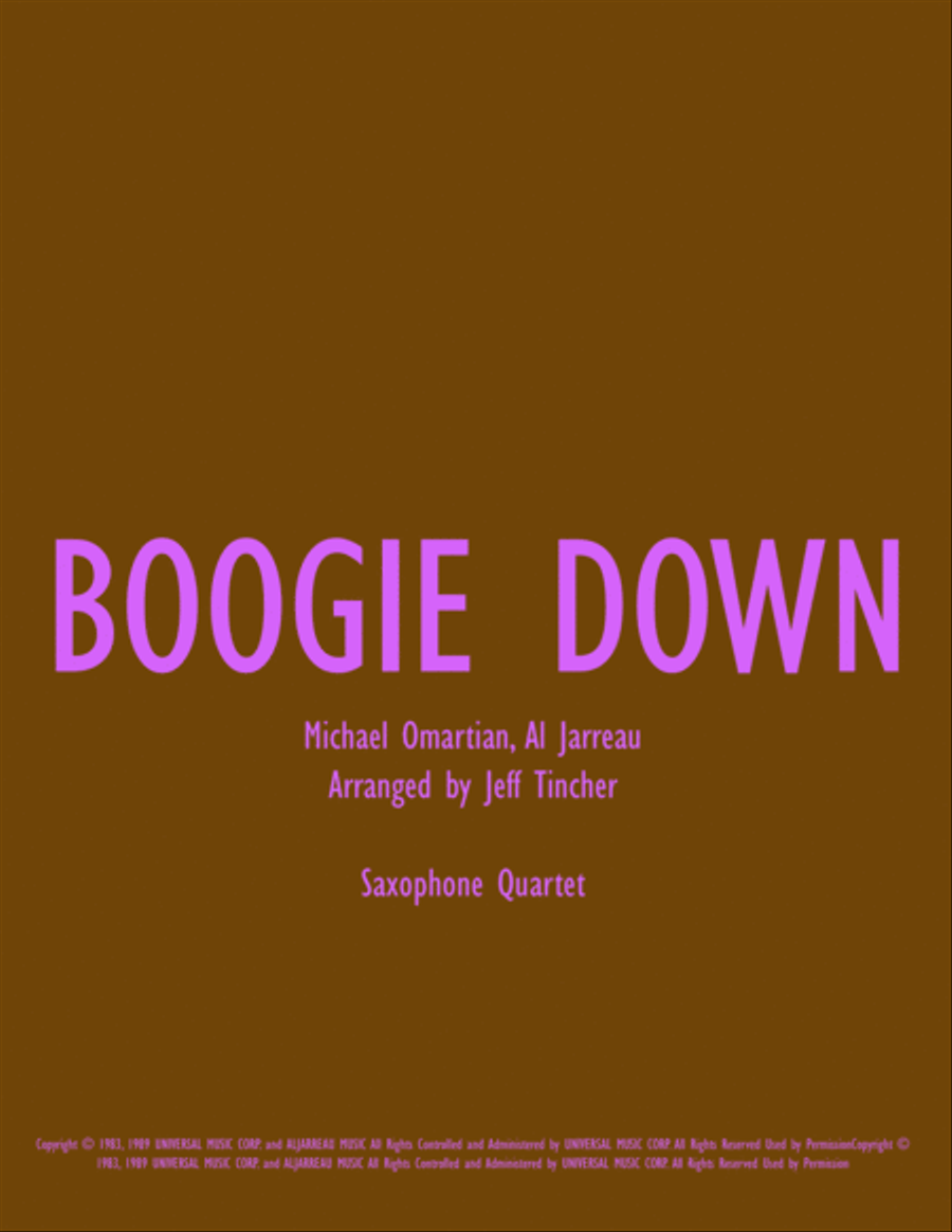 Boogie Down Woodwind Quartet scores gallery preview page 1